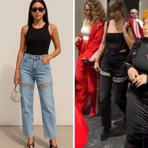 Torn By Ronny Kobo Mariah Jeans Size 26 Taylor Swift Rhinestone Light Wash NWT